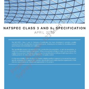 NATSPEC Class 3 and 9c Specification