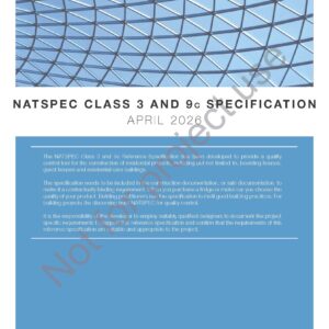 NATSPEC CLASS 3 and 9c Specification April 2026 - Not for project use