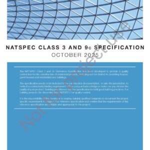 NATSPEC CLASS 3 and 9c Specification October 2025 (NCC 2022) - Not for project use