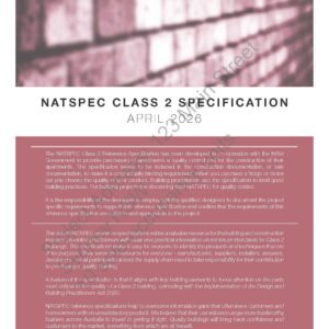 NATSPEC CLASS 2 Specification April 2026 (NCC 2025)