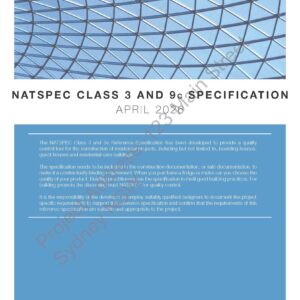 NATSPEC Class 3 and 9c Specification April 2026 (NCC 2025)